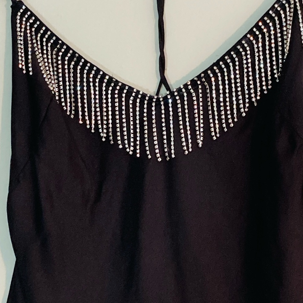 Zara faux diamond neck club cami top S - Picture 3 of 9